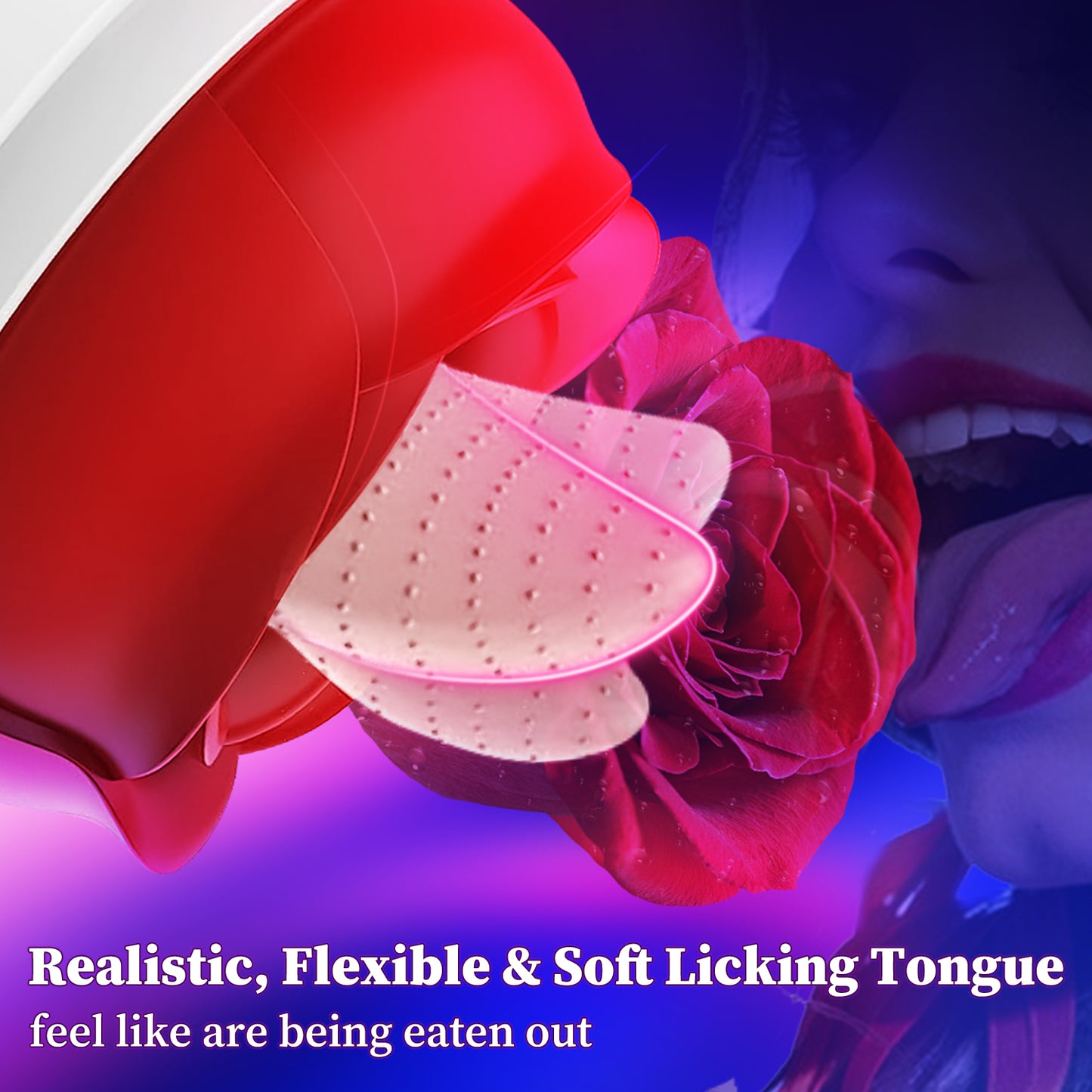 Update Model Roses Shape Sucker for Women Toy Tongues Quiet 10 Speed Adult Toys Waterproof Automatic Electric Adult Toys Machine Valentines Party B1J2