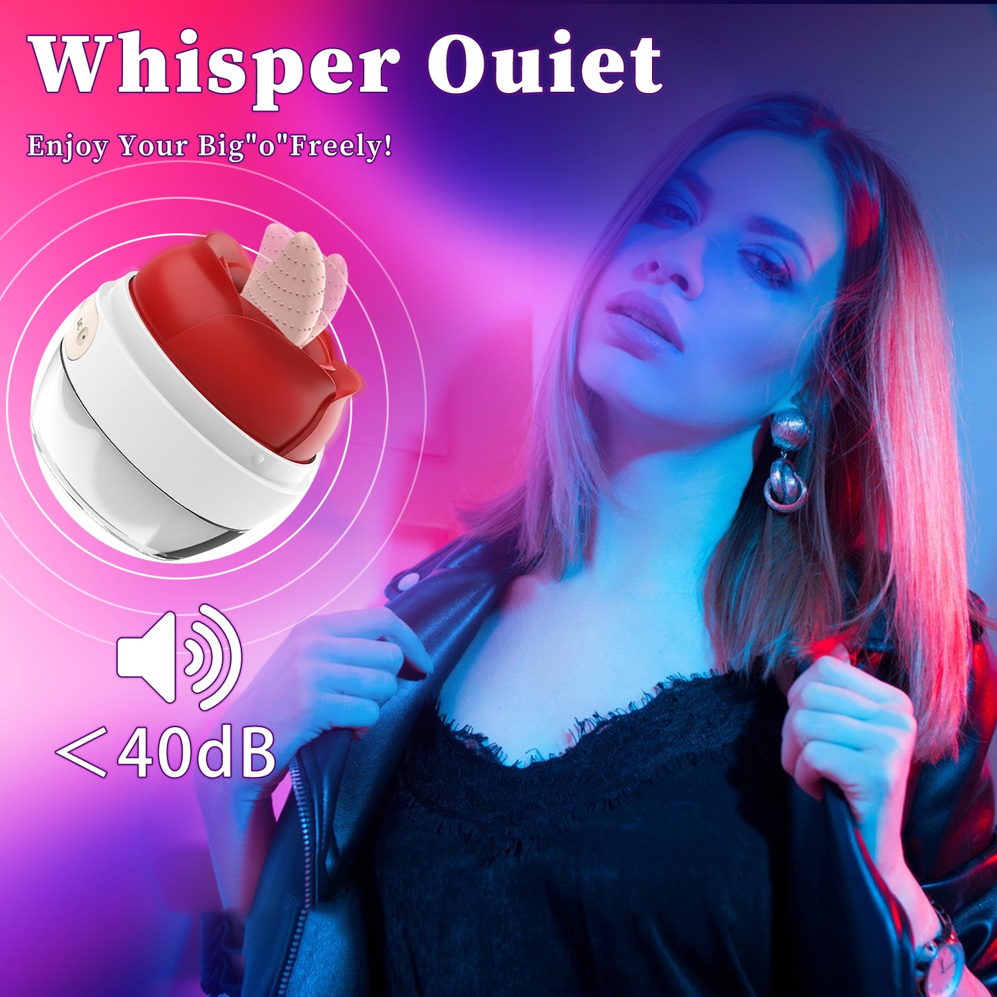 Update Model Roses Shape Sucker for Women Toy Tongues Quiet 10 Speed Adult Toys Waterproof Automatic Electric Adult Toys Machine Valentines Party B1J2
